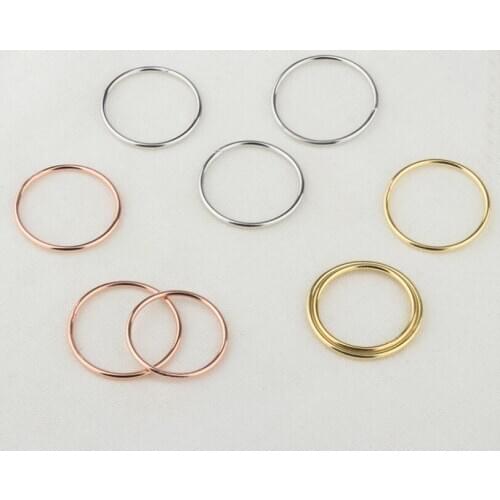 Minimalist 100% Real Pure 925 Sterling Silver Ring Simple Smooth Fine Ring Thin Little finger Rings For Women Men Jewelry