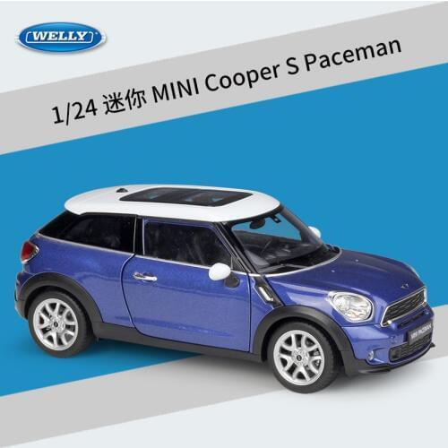 WELLY Classic Diecast 1:24 Scale Model Car BMW MINI Cooper S Paceman Metal Vehicle Alloy Toy Car For Children Gift Collection