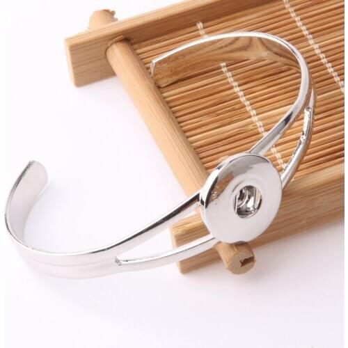 Fashion Charming silver color/golden snap bracelet bangle fit 18MM snap buttons jewelry wholesale SG0147