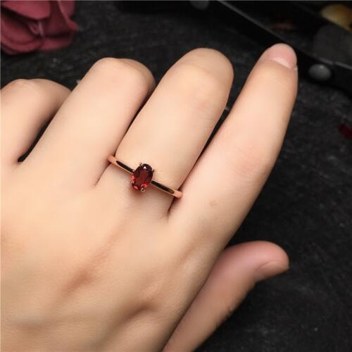 SHIQING Nature garnet peridot citrine ruby amethyst 925 sterling silver solitaire gemstone silver ring for wedding