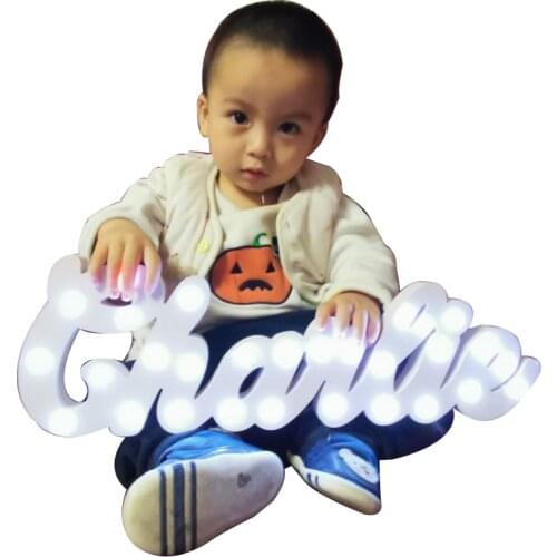 White LED night light name logo letter lamp wall hanging lamp interior decoration wedding party