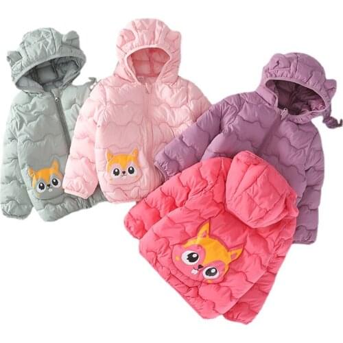 New Childrens Coat Cotton Padded Jacket Boys Down Cotton Jacket Boys Girls Cotton Padded Jacket Baby Thickened Outwear