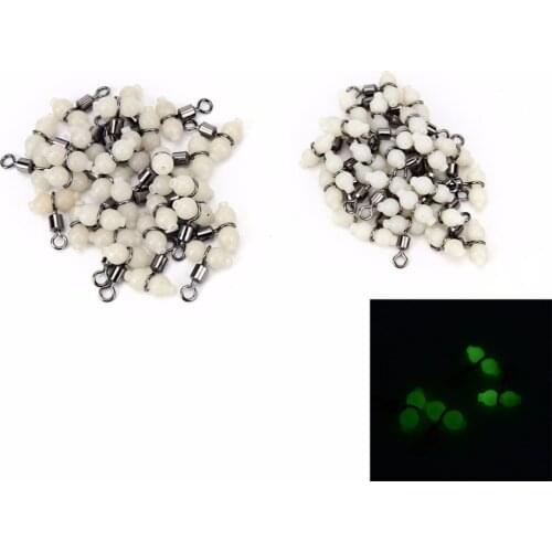 New Arrival 30 Pcs Tackle Connector Rolling Swivels Luminous 3 way Fishing Swivels Rolling Swivels Sea Fishing Accessories