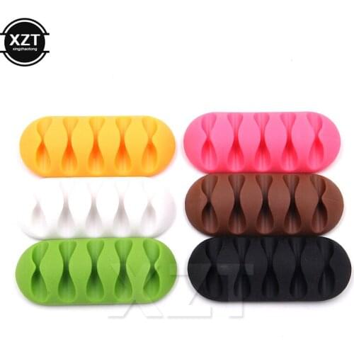 New Winder Earphone Cable Organizer Wire Storage Silicon Charger Cable Holder Clips for MP3 ,MP4 ,Earphone