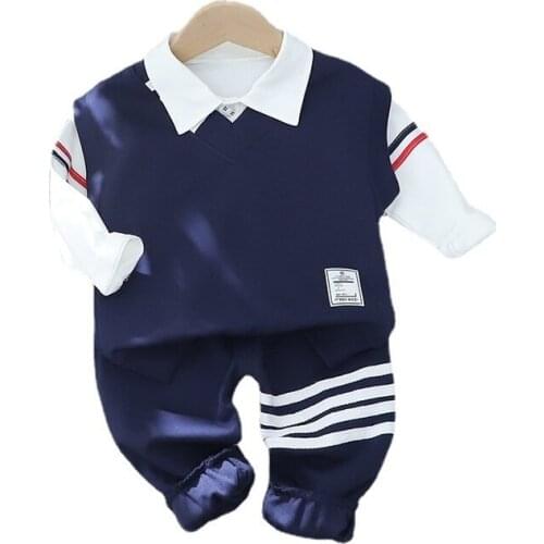 New Spring Autumn Baby Boys Clothes Suit Children Fashion Vest T-Shirt Pants 3Pcs/Sets Toddler Casual Clothing Kids Tracksuits