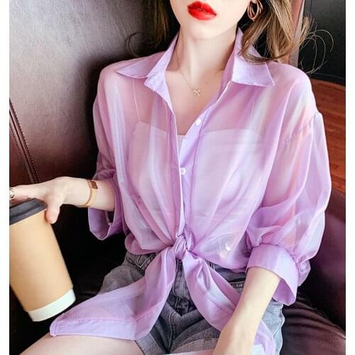 New womens summer cardigan casual all-match sun protection shirt