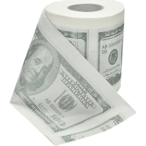 Hot sale New One Hundred Dollar Bill Toilet Paper Novelty Fun $100 TP Money Roll Gag Gift