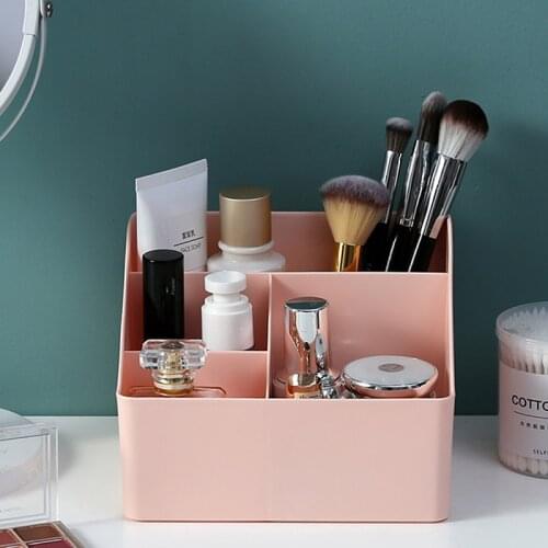 Plastic desktop debris storage makeup storage box makeup brush box home living room office bathroom storage box accessories