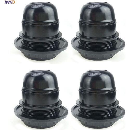 IWHD Plastic Douille Soquete E27 Lamp Holder Base Socket 110V-220V Vintage Fitting E27 Socket Bulb Holder Portalamparas