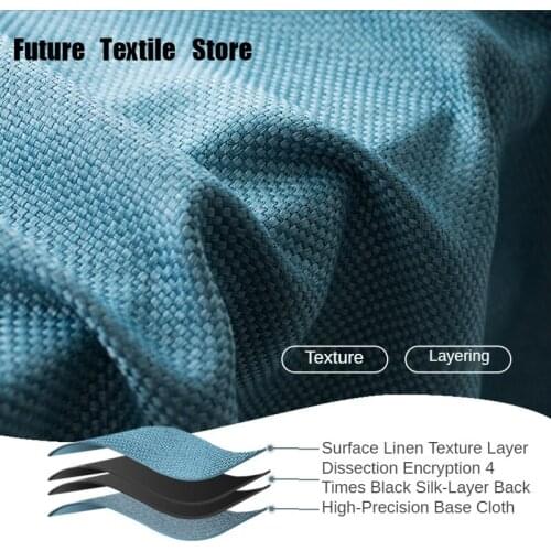 2021 New Cotton and Linen Thick Blackout Curtains for Bedroom and Living Room Simple and Modern Full Shade Curtains