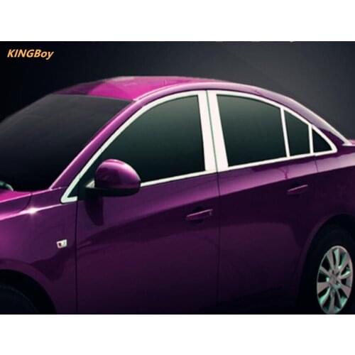 Stainless steel Strips Car Window Trim Decoration Accessories Car door decoration bright strip for Chevrolet Cruze 2009-2016