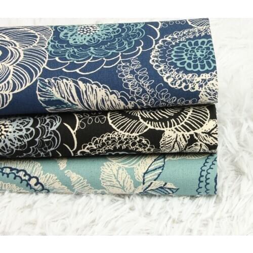 Half Yard Thicken Cotton Fabric With Big Flower Tree Leaves Print Handmade DIY Bag Pillow Sewing Tissue 100% Cotton CR-688