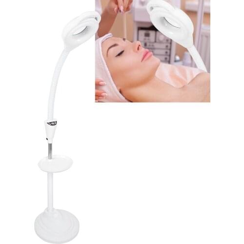Adjustable LED Cold Light Floor Lamp Tattoo Beauty Lamp with Magnifier