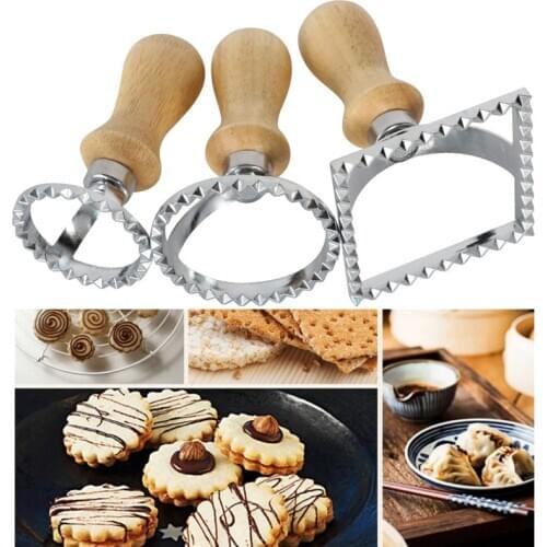 Stainless Steel Cake Pie Biscuit Embossed Baking Tool Dumpling Embossing Machine Cake Dessert Mold Pizza Baking Accessories