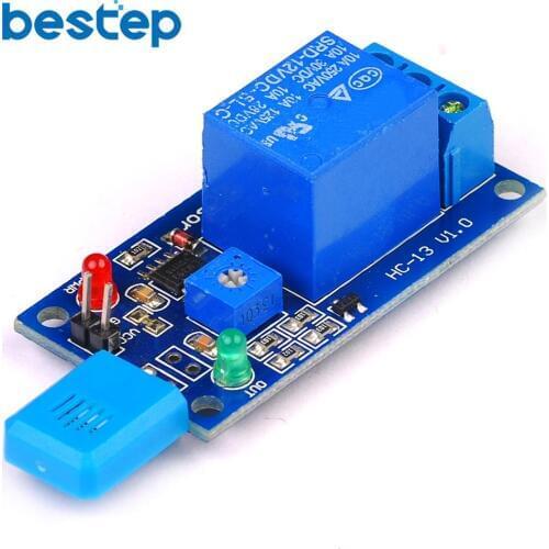 HR202 DC 5V 12V 1 Channal 1CH Humidity Sensitive Switch Relay Module Humidity Controller Humidity Sensor Module With Indicator