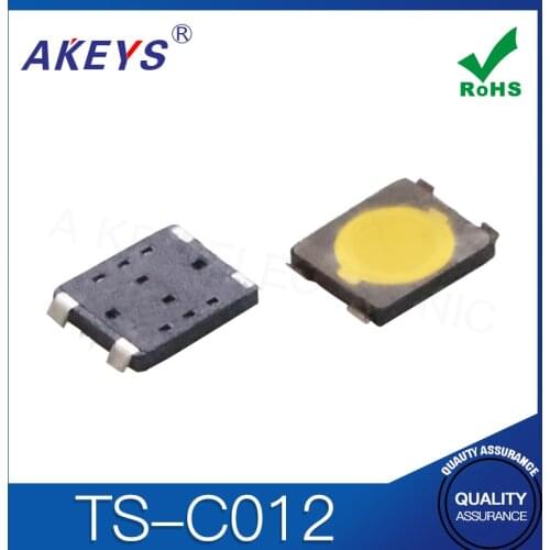 TS-C012 thin film 2.6X3X0.5 without dot film button 4-pin package patch electronic touch switch