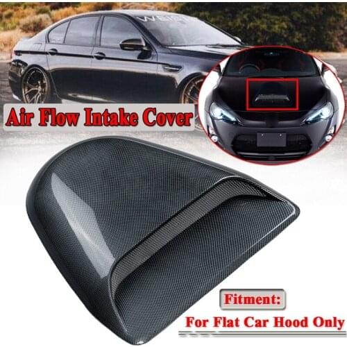 Universal Engine Bonnet Air Intake Hood Vent Cover Carbon Fiber Air Flow Intake Hood