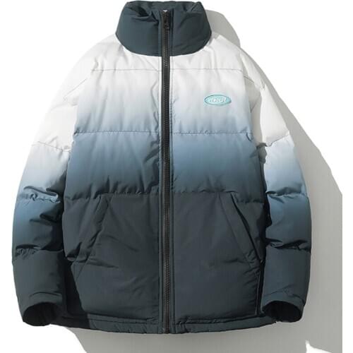 Gradient color Cotton Coat Women 2020 New Winter Bread Coat Korean Oversize Down Cotton Coats Jacket Parka Overcoat Abrigo Mujer