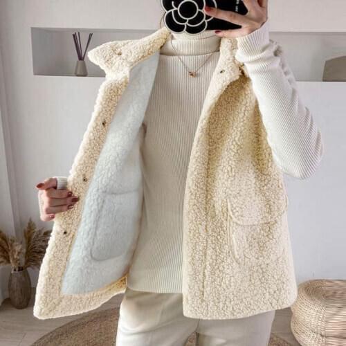 Plush and thick waistcoat new womens Korean version for fall / winter vest 2020