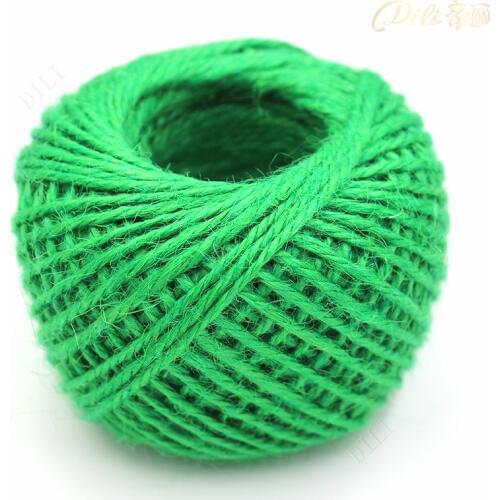 1.5mm *50m/Roll Hemp Rope Green Color Sisal Cord Jute Rope Dark Green