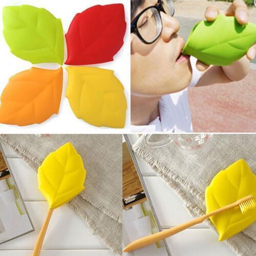 1Pcs Folding Silicone Leaf Shape Water Cup Mini Camping Hiking Travel Bathroom Products Gargle Cup Drinking Cup