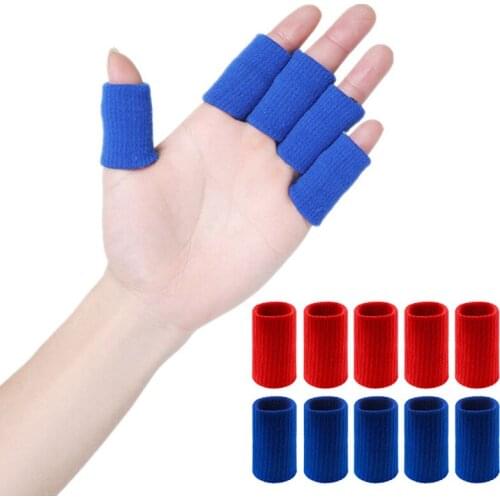 10pcs Stretchy Sports Finger Sleeves Arthritis Support Finger Guard Outdoor Basketball Volleyball Finger Protection Sleeves