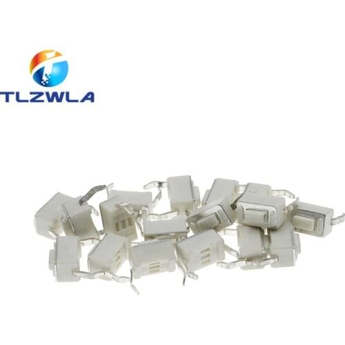 100PCS Tact Switch 3x6x4.3 mm DIP 2Pin connectors Push button 3*6*4.3mm Tactile Switches white 3x6x4.3h