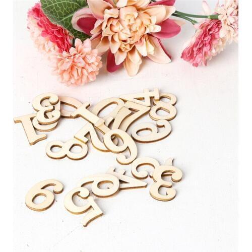 124pcs 2 set Complete 26 English Alphabet Letters Wood Number Wooden Household Decorative Arts Crafts Wedding Digital Display