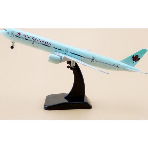 19cm Metal Plane Model Air Canada Airlines B777 300ER C-FITW Airplane Model Boeing 777 Airways Aircraft w Wheels Stand