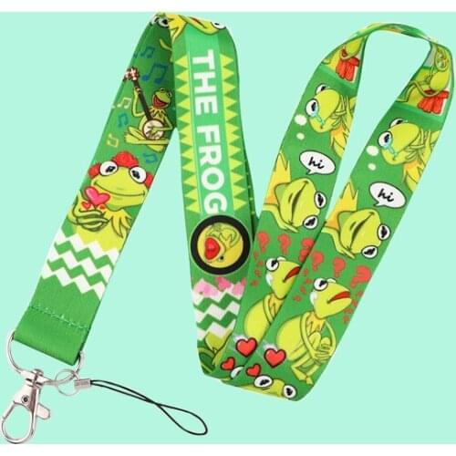 20pcs/lot G2119 Cartoon Frog Keychain Phone Lanyard Fashion Strap Neck Lanyards ID Card Holder Keys Kids Gift