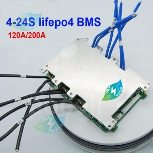 4S 200A 8S 120A lifepo4 BMS 16S 48V 200A 24S 72V 120A 200A BMS 20S 60V 120A BMS 4S 8S 12S 16S 20S lifepo4 BMS battery 24V 200A