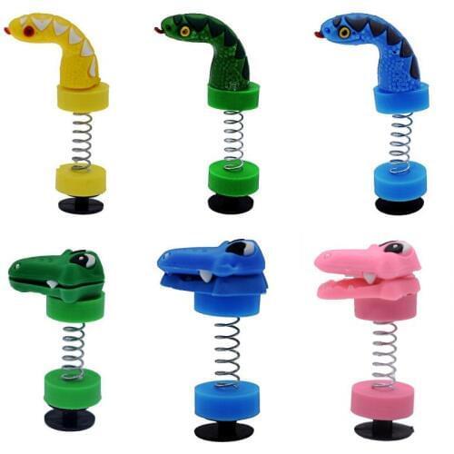 6 pcs 3D Boys Gifts Shaking Snake Head Alligator Head Sandal Decorations Shoes Charms