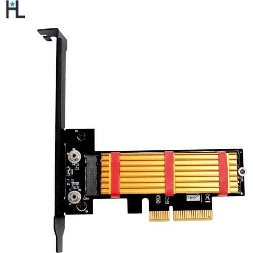 M.2 NGFF PCI-e nvme SSD to PCI Express 3.0 x4 Host Adapter with heatsink ,M.2 nvme PCI-e x4 Adapter,NGFF key M PCI-E 4X