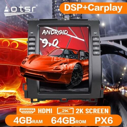 Car Multi-DVD GPS Navigation For Toyota Prado 2002-2008 Tesla Screen Android Radio Recorder Multimedia Stereo Audio Head Unit