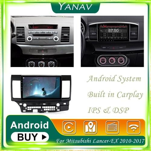 Car Radio Android 2Din Stereo Receiver For Mitsubishi Lancer-EX 2010-2017 GPS Navigation Carplay Multimedia MP3 Player Head Unit