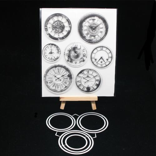 Clock Metal Cutting Dies or Stamp for DIY Scrapbooking/photo album Decorative Embossing DIY Paper Cards