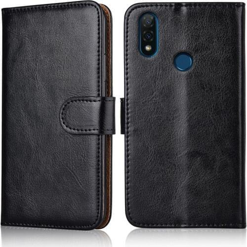 Vsmart Joy 2+ Wallet Case for Vsmart Joy 2+ Coque With Card Pocket Patterned Cover On Vsmart Joy 2+ Kickstand Plain Fitted Case