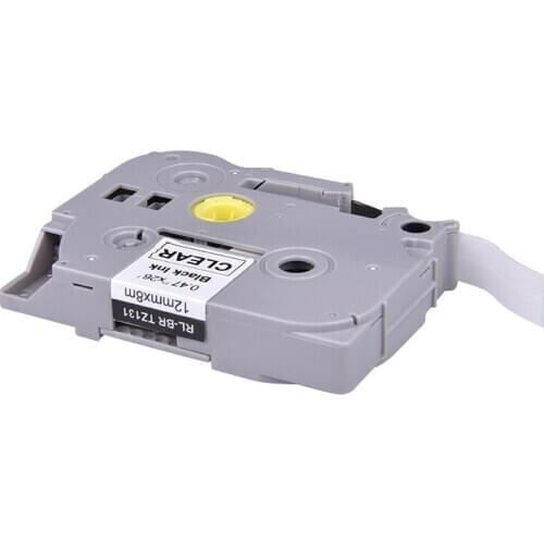 Black on Clear TZe-Z131 Compatible Label 12mm*8m For PT-E115 Tape