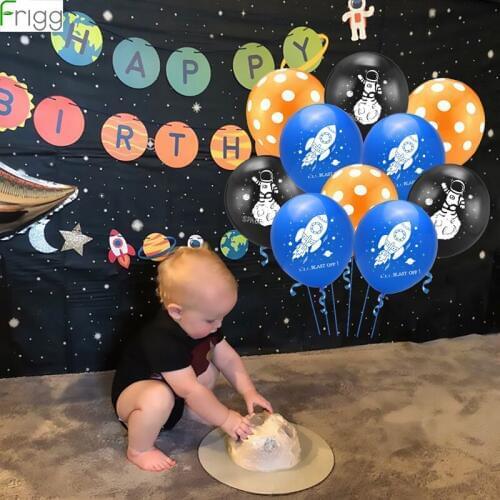 Frigg Outer Space Party Astronaut Rocket Ship Foil Balloon Solar System Theme Party Boy Kids Birthday Party Decoration Favors