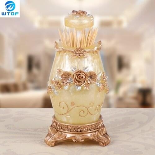 Toothpick Box European Home Personality Creative Toothpick Tube Automatically Pops Up Home High-end Press Type Toothpick Can