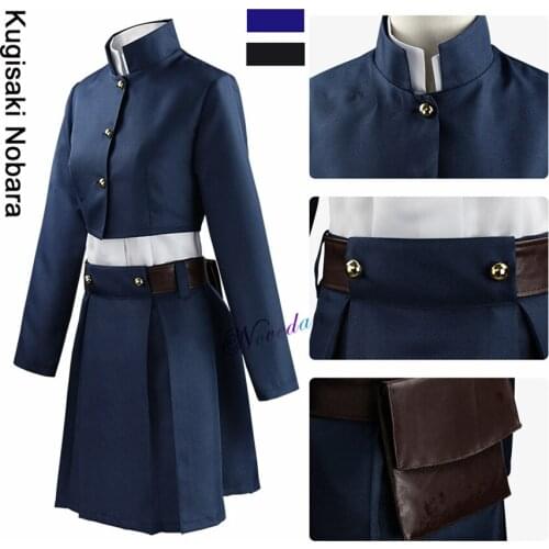 Anime Jujutsu Kaisen Kugisaki Nobara Cosplay Costume Women Outfits Fancy Dress Top Skirt Coat Halloween Carnival School Uniform