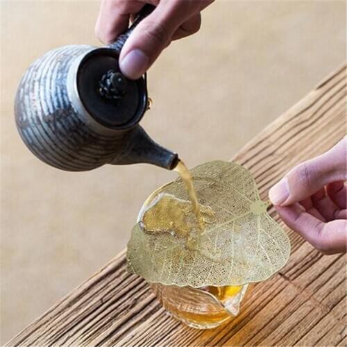 Creative Leaf Shape Tea Filter Creative Tea Set Teapot Stainless Steel Tea Cup Strainers Teaware Accessories 2 Colors