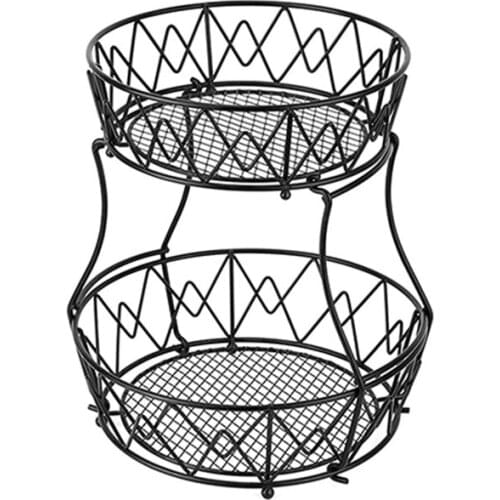 Tiered Fruit Bowls Orange Storage Stacking for Kitchen Countertop Food Bread Snack Counter Detachable Organizer