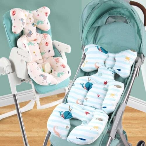 Fashion Printed Baby Stroller Mattress Thicken Cotton Baby Stroller Seat Cover Cushion Mattress Pram Liner Stroller Accessories