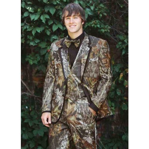 Realtree Camo Wedding Tuxedos Farm Wedding Camouflage Suit Custom Made Slim Fit Mens Blazers Fashion Groom Wear(Jacket+Pant+Vest