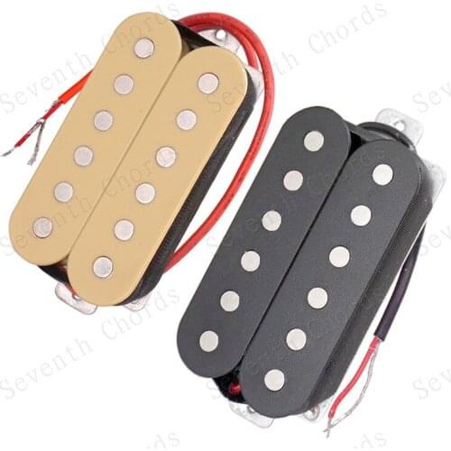 A Set 2 Pcs Black Aluminium Baseplate Opened Double Coil Pickups Humbucker for Electric Guitar Without Ring