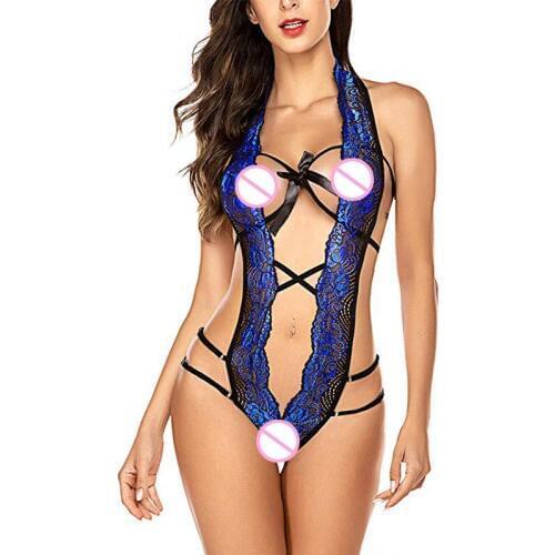 Newest Hot Fashion Erotic Underwear Women Sexy Bodysuit Transparent Lace Backless Half Bust Sleepwear Lingerie For Adult Woman