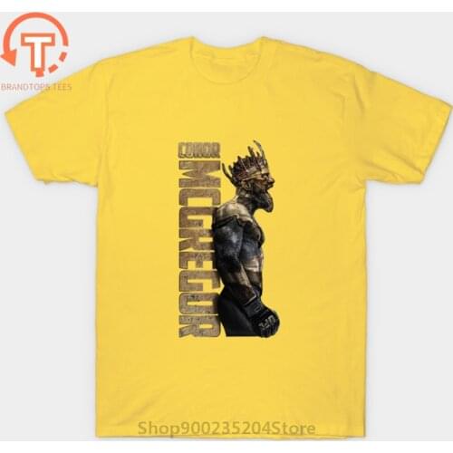 2020 New Vintage Design T Shirt The King Of Conor Featherweight Championship Mens Shorts Sleeve T Shirts 3XL Crazy Mcgregor Tee