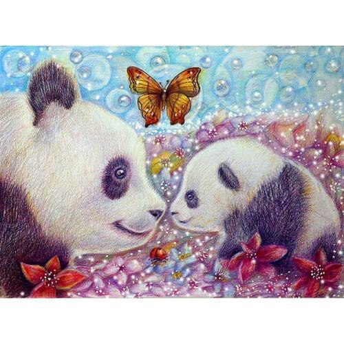 Full Square Animal Diamond Painting Panda Butterfly Diy 5d Diamond Embroidered Diamond Mosaic Wall Sticker Decoration Gift