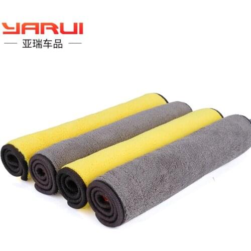 Manufacturers multi specification density cleaning towel coral fleece thickened super absorbent doublecolor microfiber wash